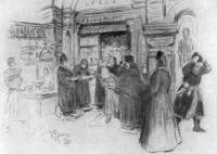 Часовня у Гостиного двора. Рисунок. 1891