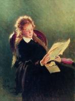 Читающая девушка. 1876